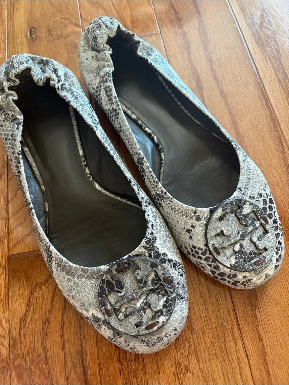 Tory Burch snakeskin ballet flats